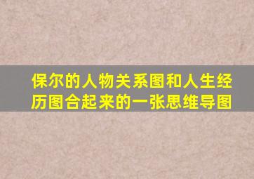 保尔的人物关系图和人生经历图合起来的一张思维导图