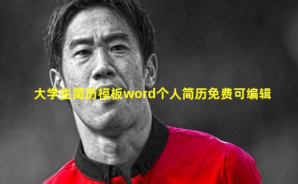 大学生简历模板word个人简历免费可编辑