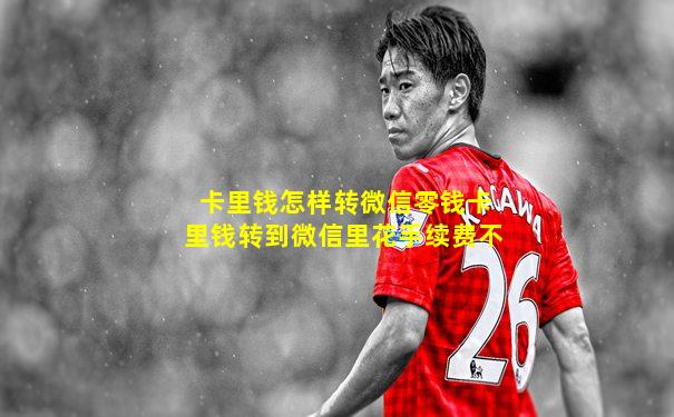卡里钱怎样转微信零钱卡里钱转到微信里花手续费不
