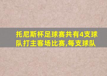托尼斯杯足球赛共有4支球队打主客场比赛,每支球队